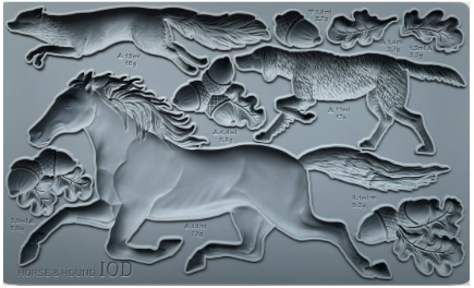 Horse & Hound Decor Mould by IOD - Iron Orchid Designs